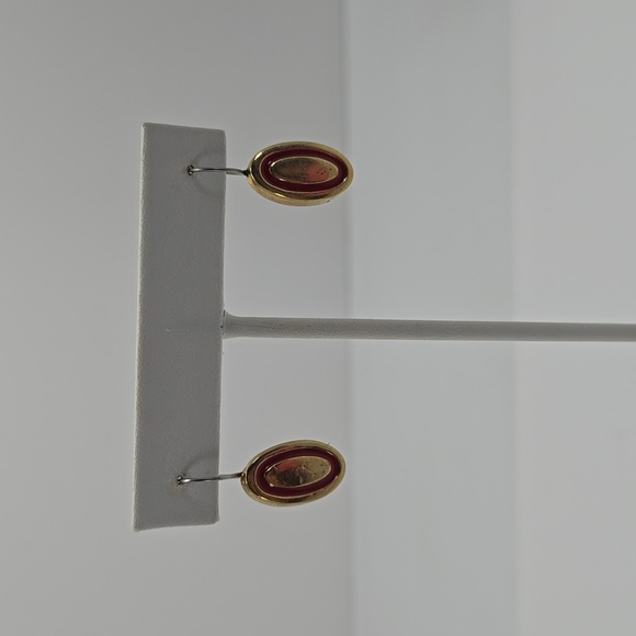 3/$15 Small gold and red toned hanging earrings - Picture 1 of 4